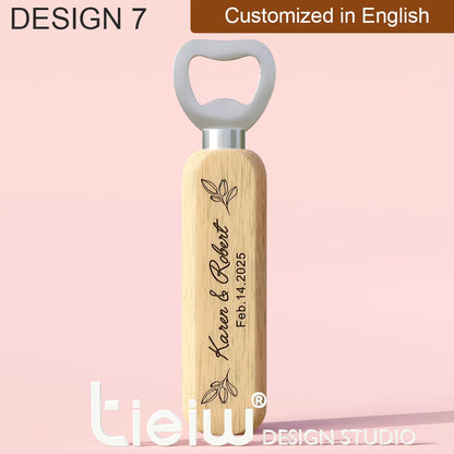 Cadeau invité mariage décapsuleur bois gravé — vue 33