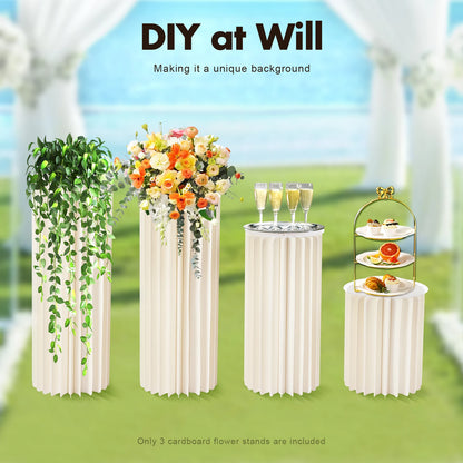 Lot 3 Colonnes Centre de Table Mariage Pliables