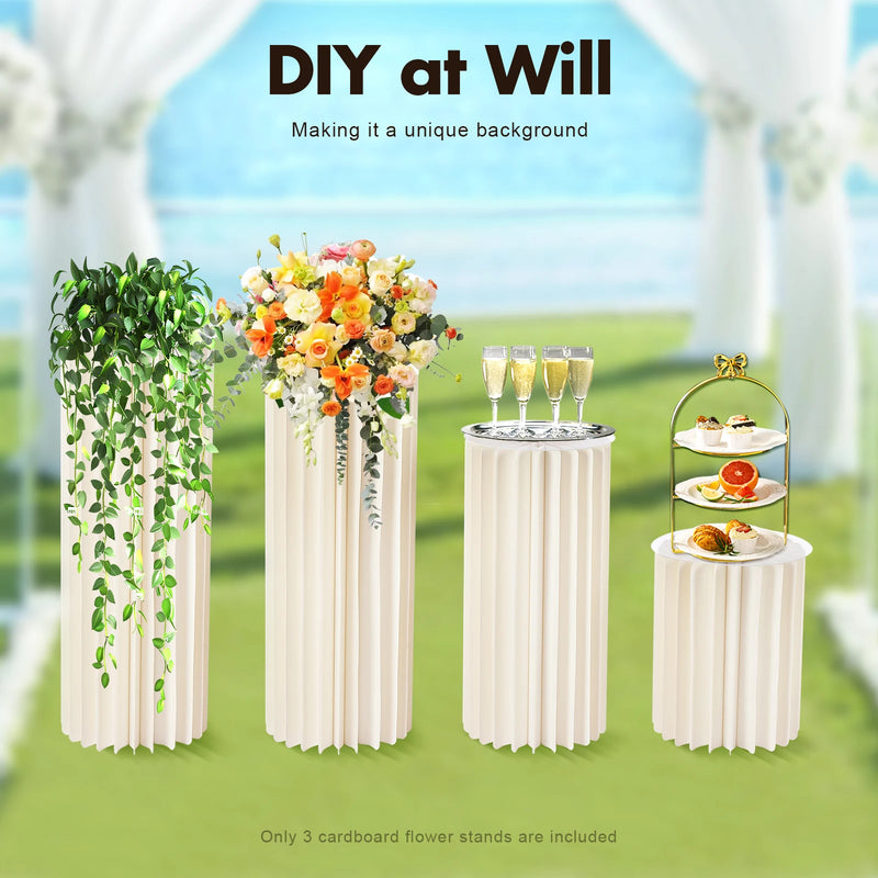Lot 3 Colonnes Centre de Table Mariage Pliables — vue 2