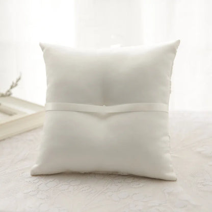 Coussin alliances dentelle et rubans satin — vue 4