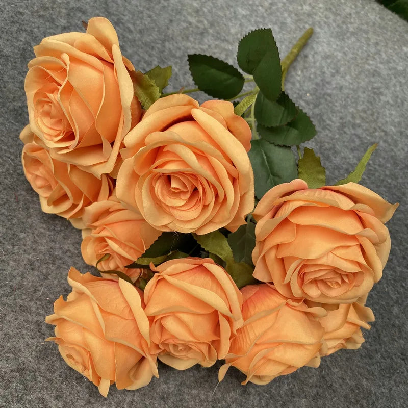 Bouquet de Roses Artificielles Mariage 9 Têtes