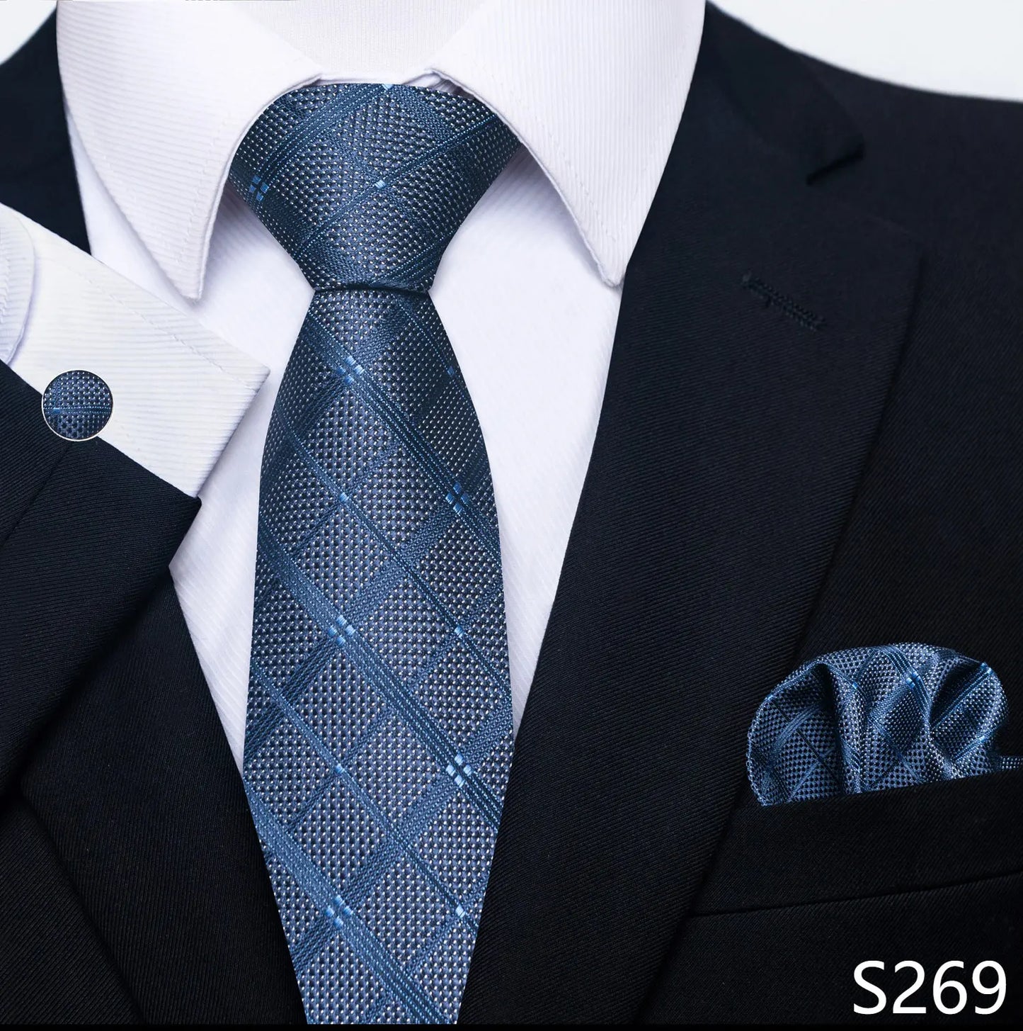 Coffret cravate mariage homme et pochette