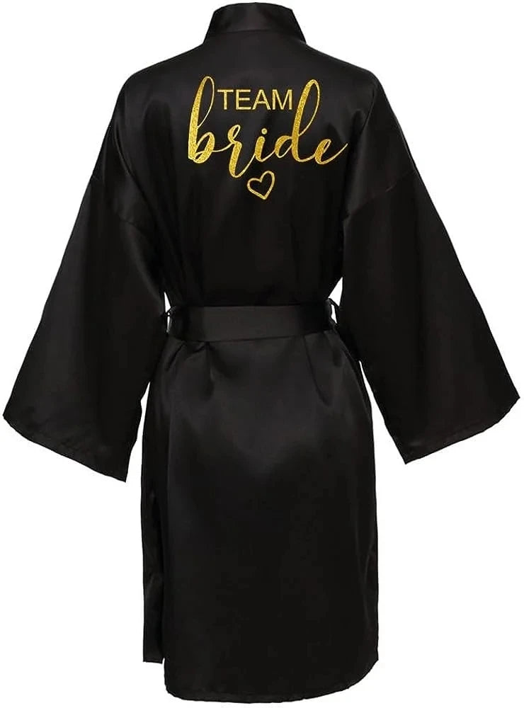 Kimono Satin Lettres Dorées