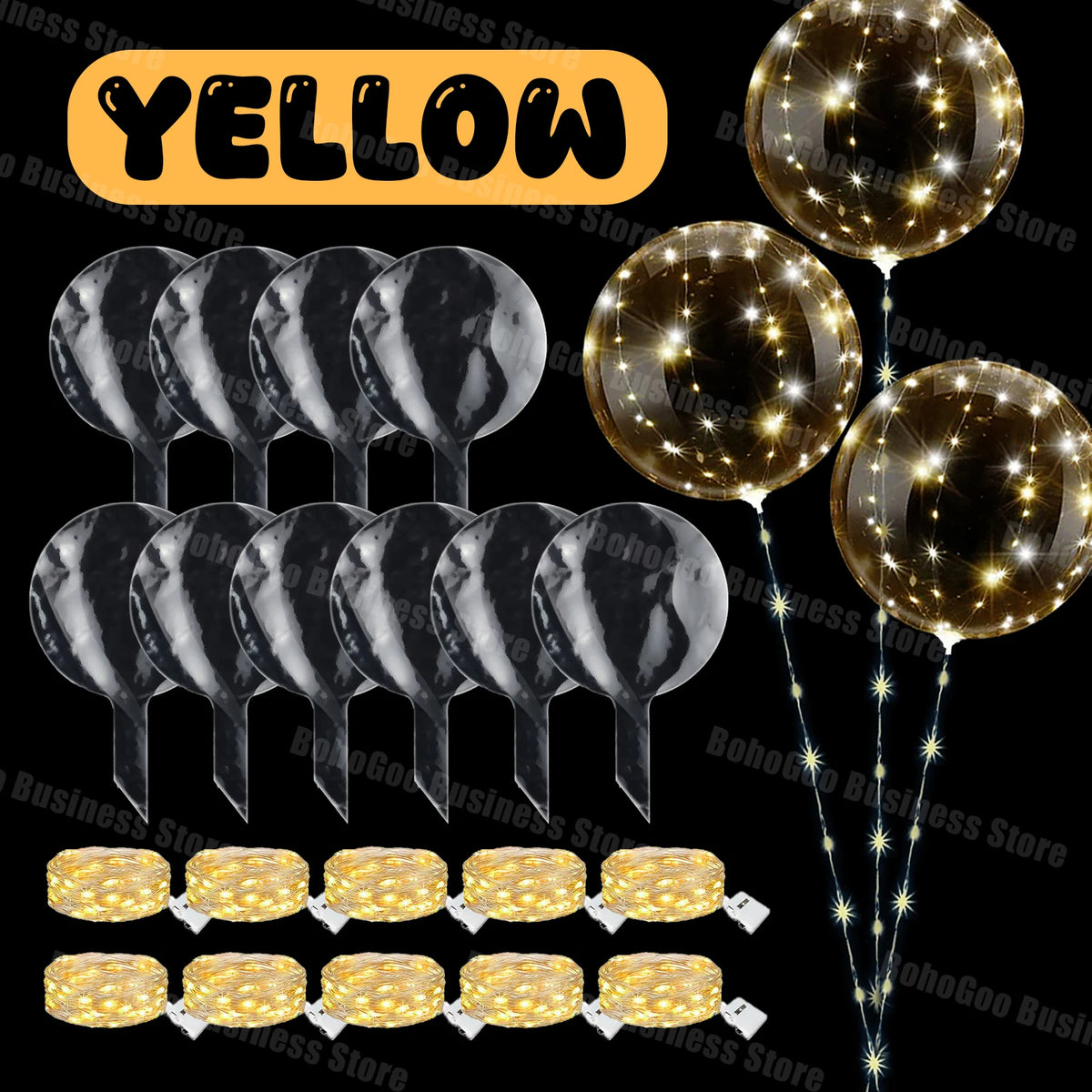 Ballons LED Transparents Mariage