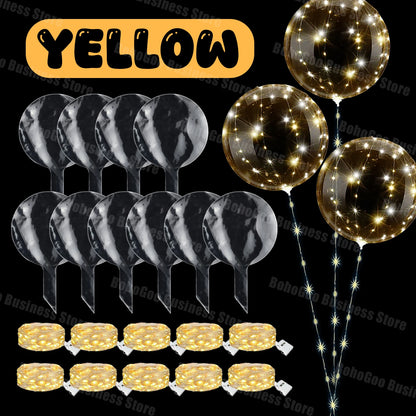 Ballons LED Transparents Mariage