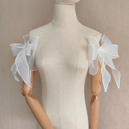 Manches amovibles mariée à nœud organza