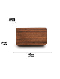 Boîte deux alliances noyer rectangulaire personnalisable — vue 2