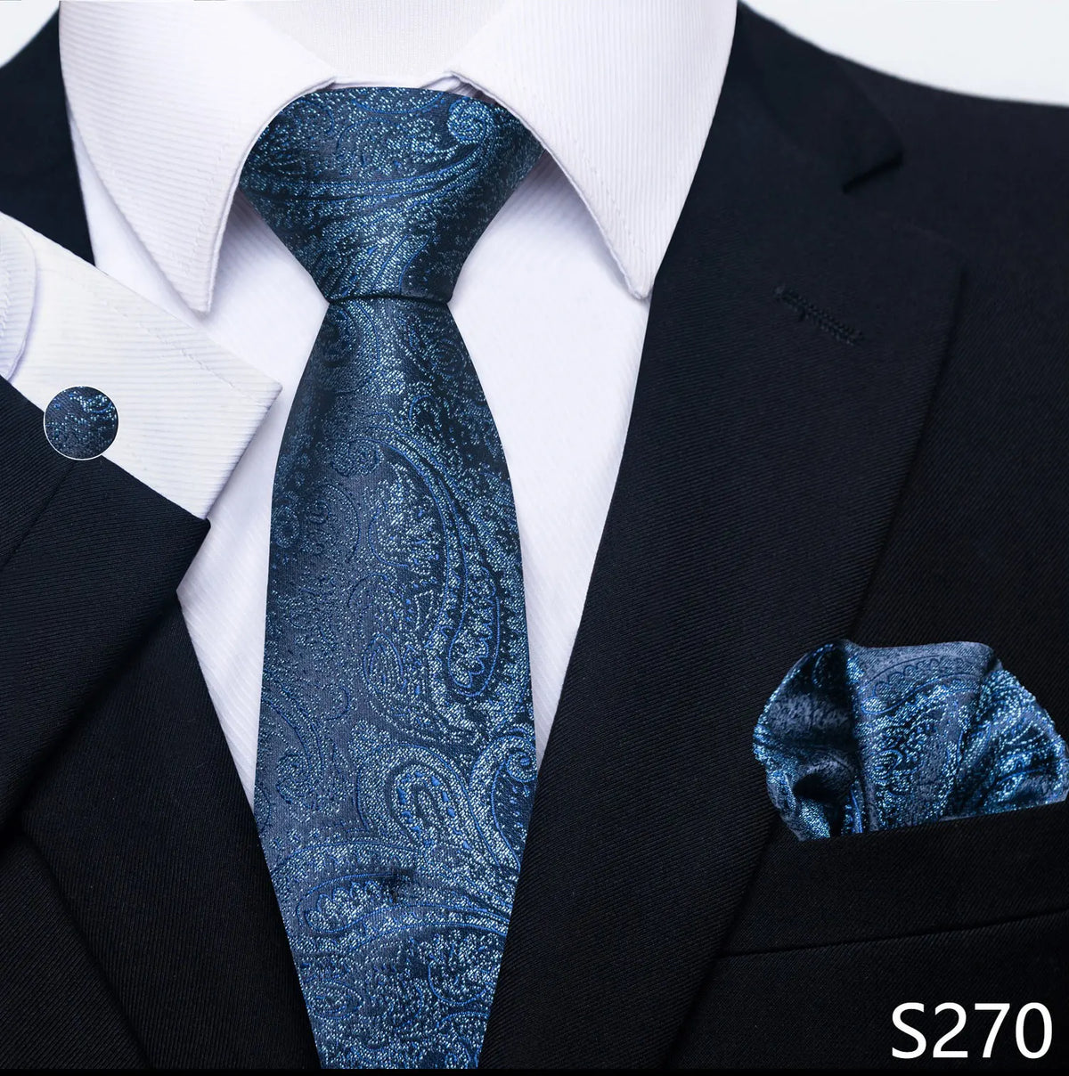 Coffret cravate mariage homme et pochette