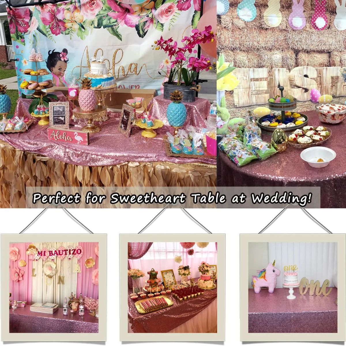 Nappe Ronde à Sequins Mariage — vue 5