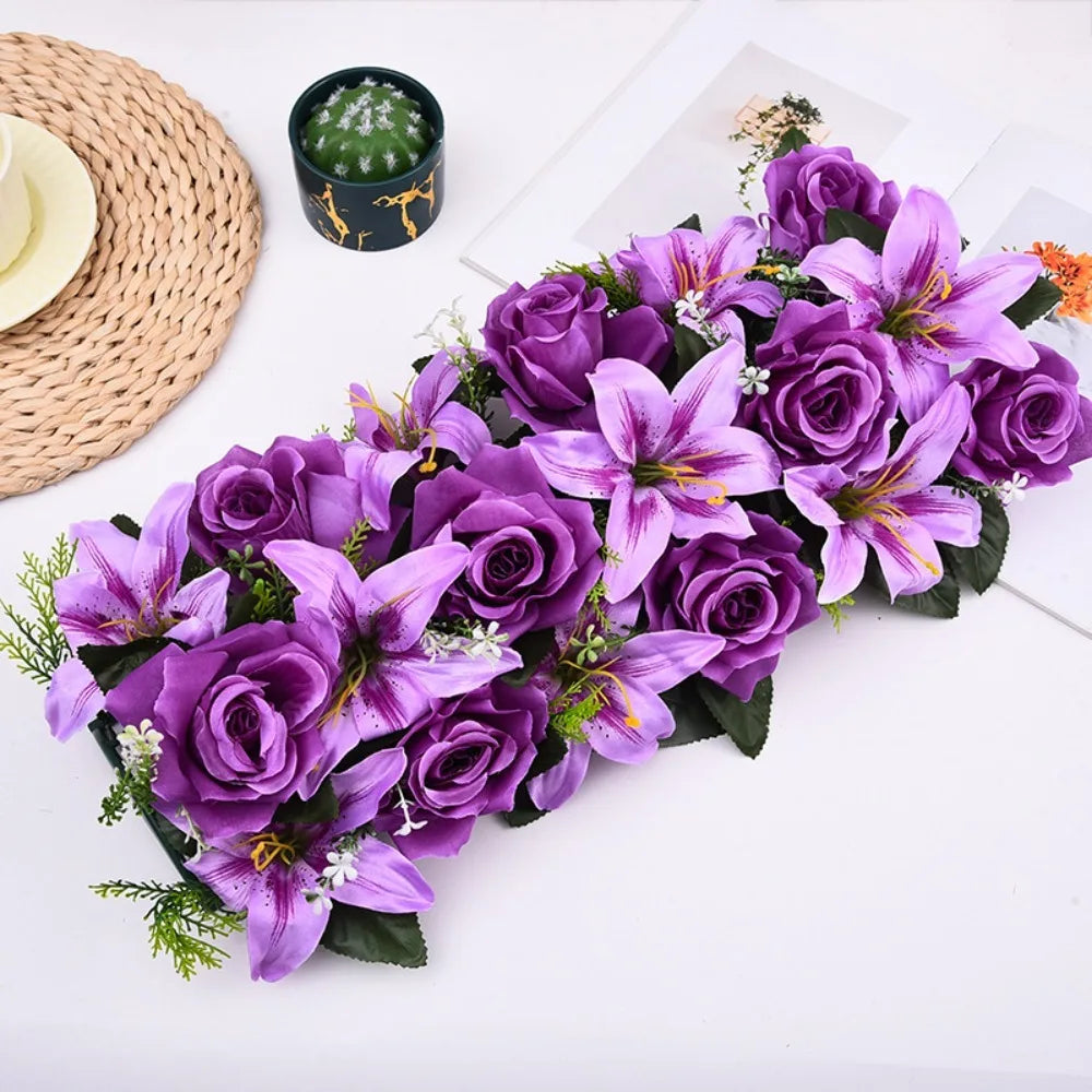 Rangée Roses et Lys Arche Mariage — vue 13
