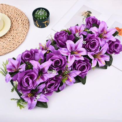 Rangée Roses et Lys Arche Mariage — vue 13