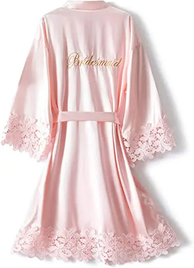 Peignoir Satin Mariée Demoiselle d'Honneur