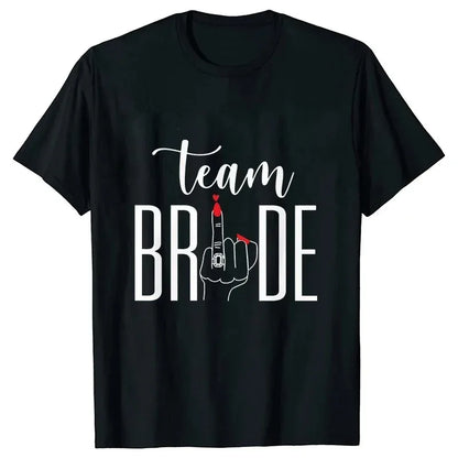 T-shirt EVJF Team Bride Doigt Bagué