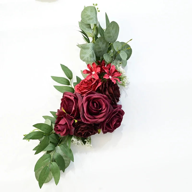 Décor Floral Panneau Mariage Roses Artificielles