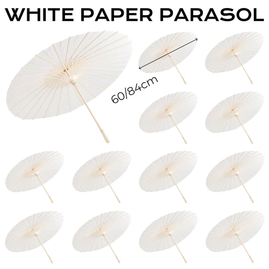 Ombrelles papier mariage en bambou