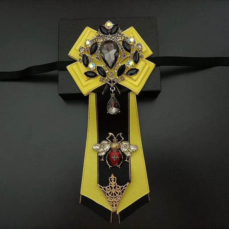 Nœud papillon mariage jabot bijou strass — vue 5