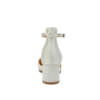 Escarpins Mariée Satin Talon Carré