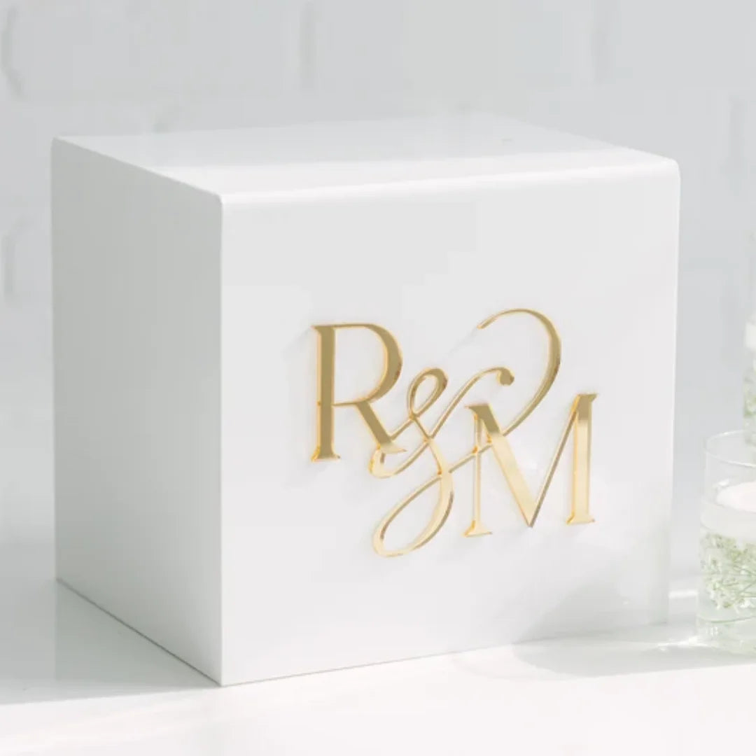 Urne mariage acrylique personnalisée 25 cm