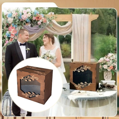 Urne mariage bois boîte à enveloppes