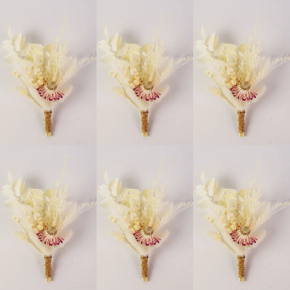 Lot de 6 boutonnières fleurs séchées — vue 13