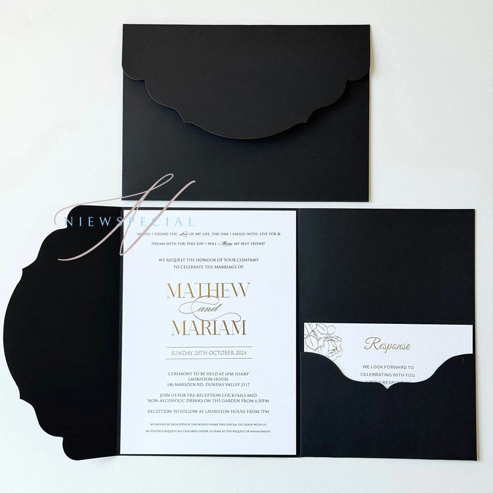 Pochette Carton Faire-Part Mariage Vierge