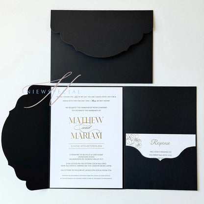 Pochette Carton Faire-Part Mariage Vierge