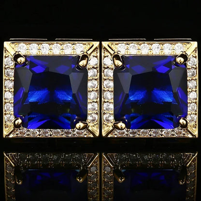 Boutons de Manchette Carrés Cristal
