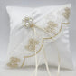 Coussin alliance perles et ruban
