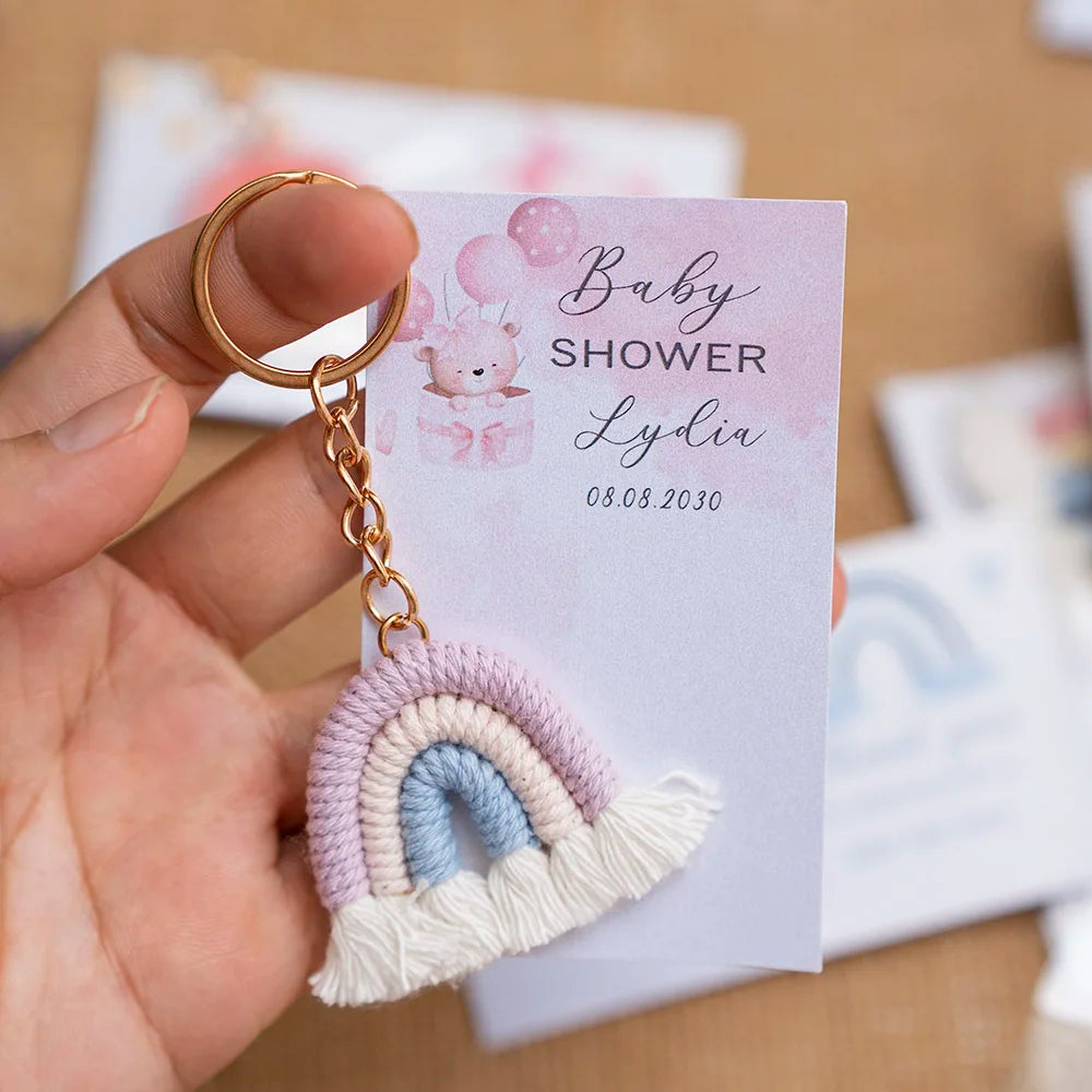 Cadeau invité mariage porte-clés macramé — vue 5