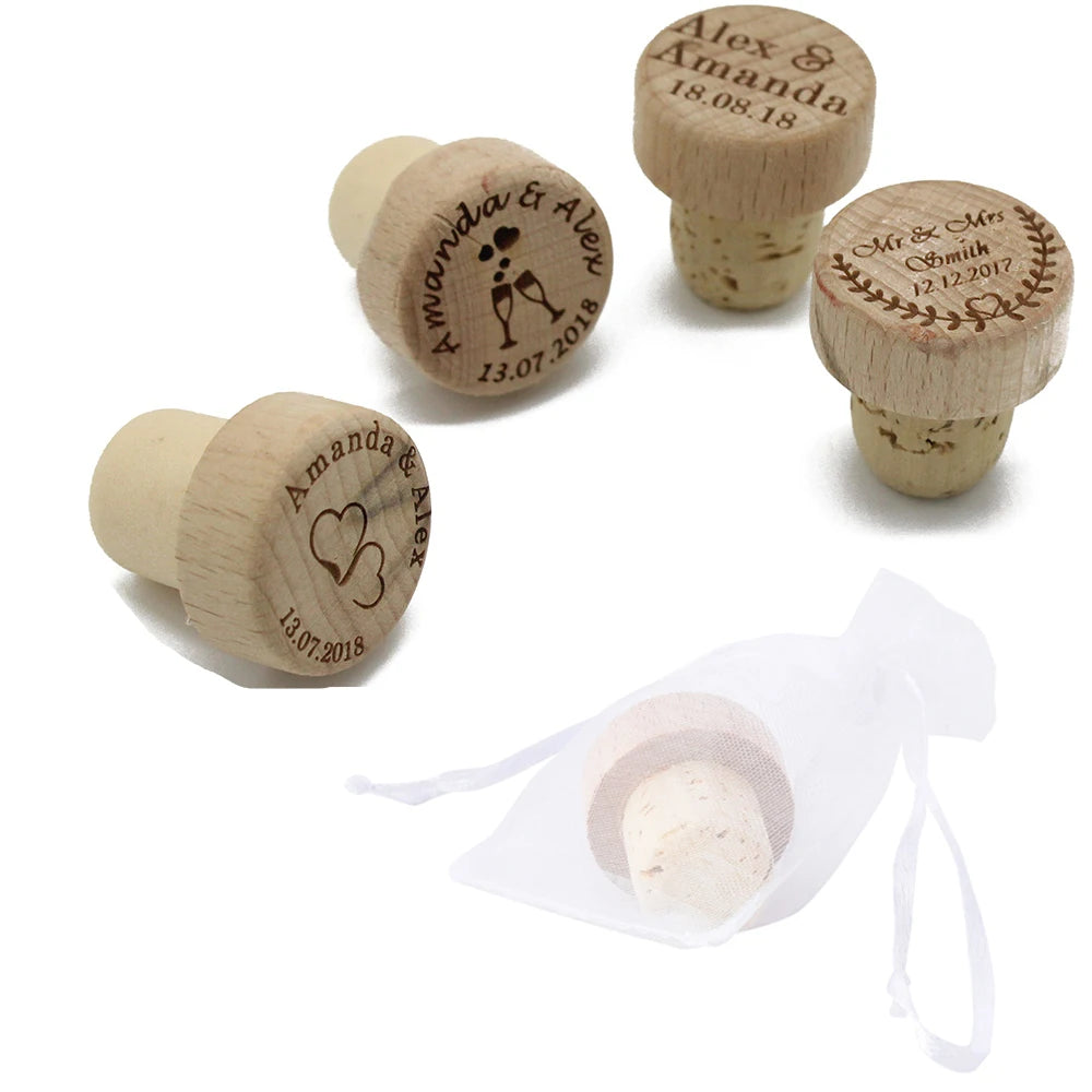Lot de bouchons de bouteille mariage