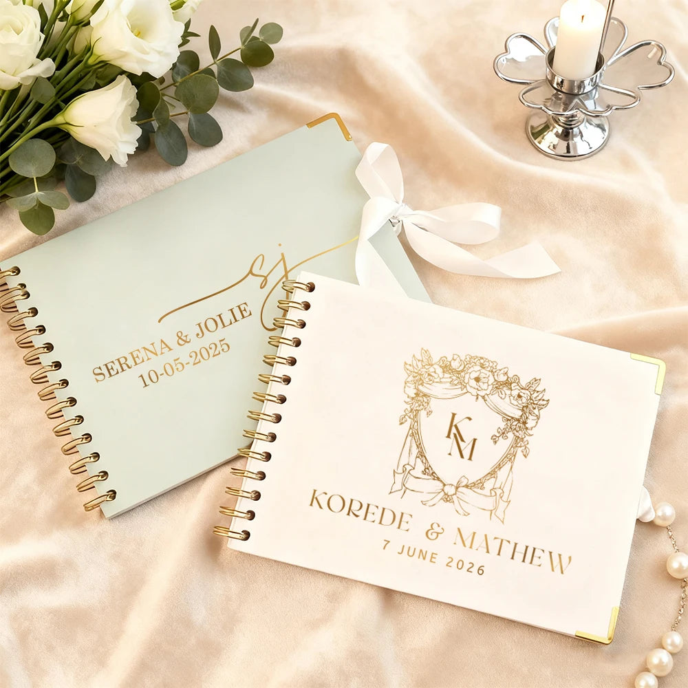 Livre d'Or Mariage Personnalisé Prénoms et Date