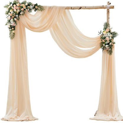 Voilage Arche Mariage Mousseline Fluide