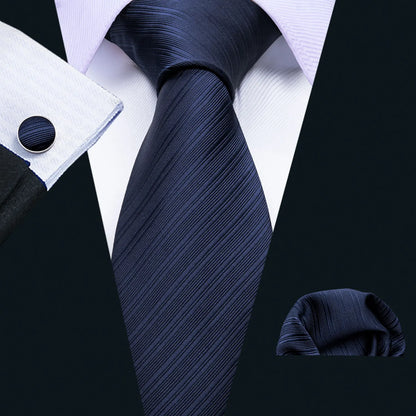 Cravate Mariage Homme Pochette et Manchettes — vue 15