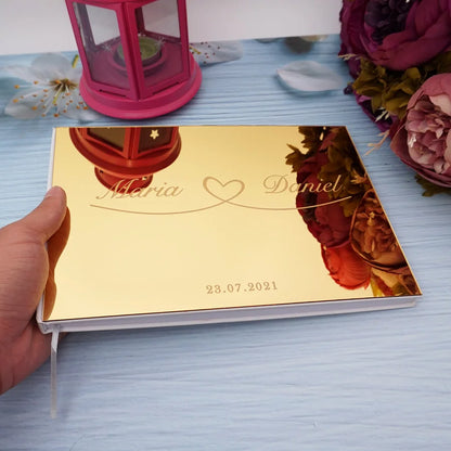 Livre d'or mariage personnalisé miroir acrylique — vue 3