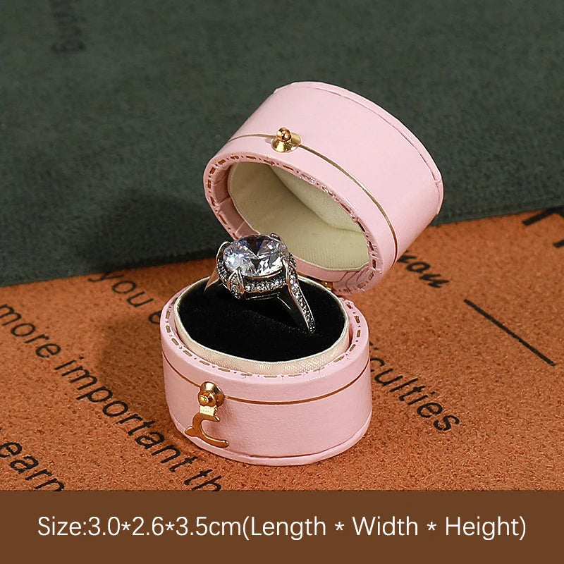 Écrin bague fiançailles vintage simili cuir — vue 10