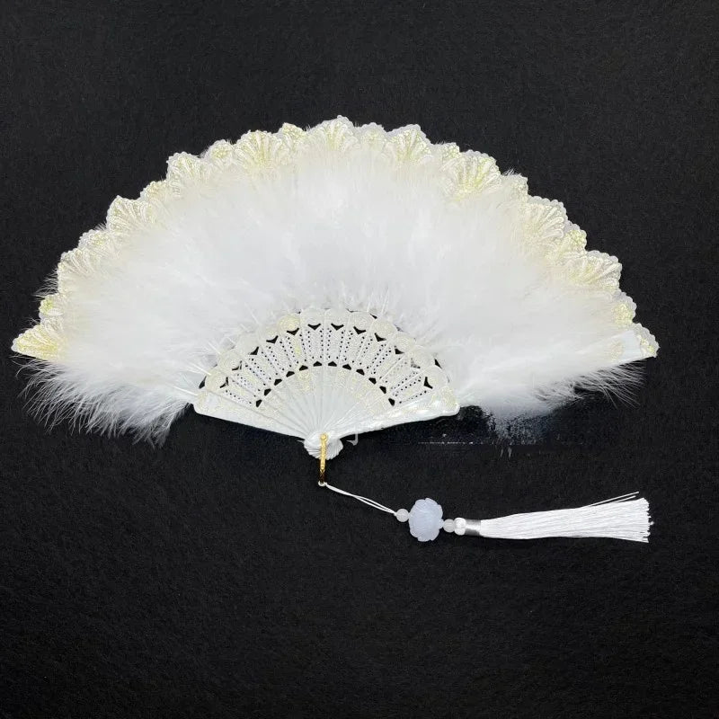 Éventail dentelle mariage invités