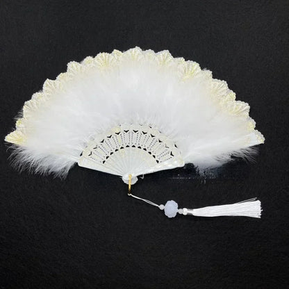 Éventail dentelle mariage invités