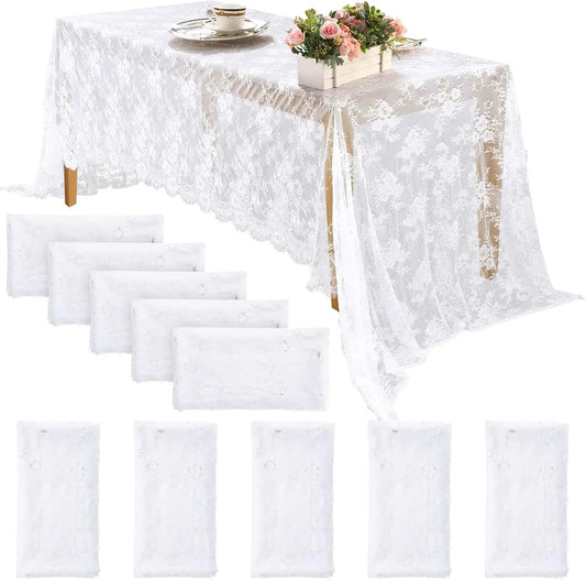 Nappe Dentelle Rectangulaire Roses