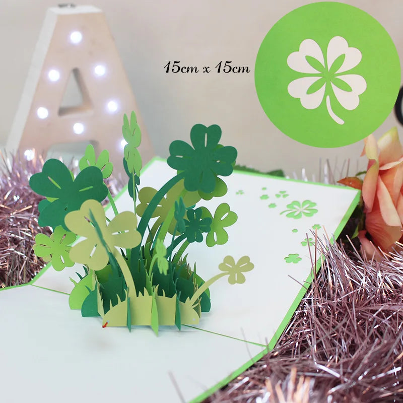 Carte Pop-Up 3D Fleurs et Mariage