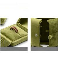 Écrin bague velours vert olive — vue 6