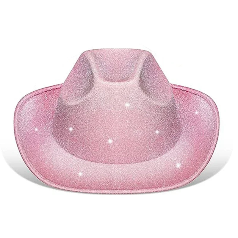 Chapeau Cowboy EVJF Pailleté 3 Pièces