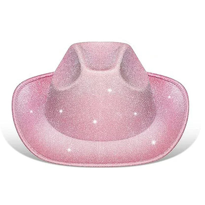 Chapeau Cowboy EVJF Pailleté 3 Pièces
