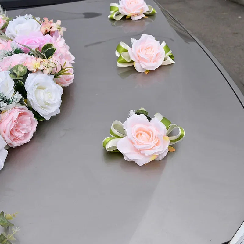 Kit Décoration Voiture Mariage Roses — vue 6