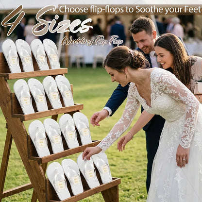 Lot de tongs blanches mariage