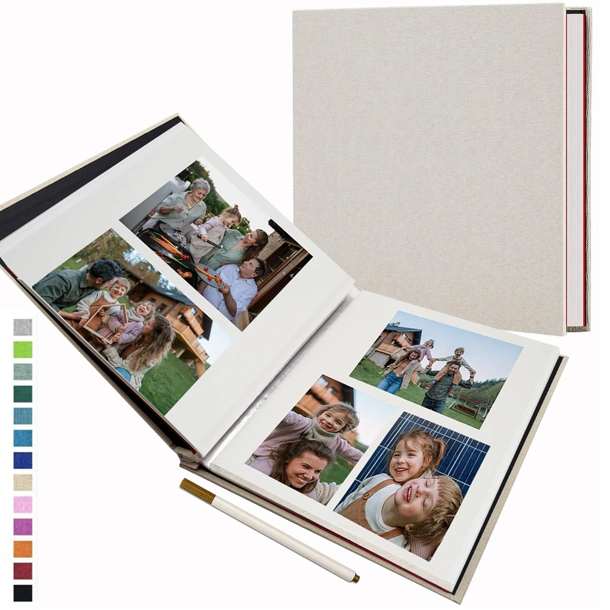 Album photo mariage scrapbook lin pages adhésives
