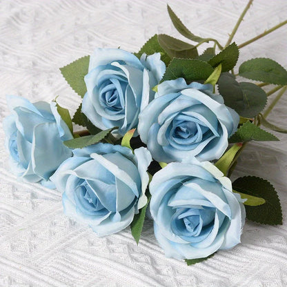 Fleurs artificielles mariage roses 12 tiges