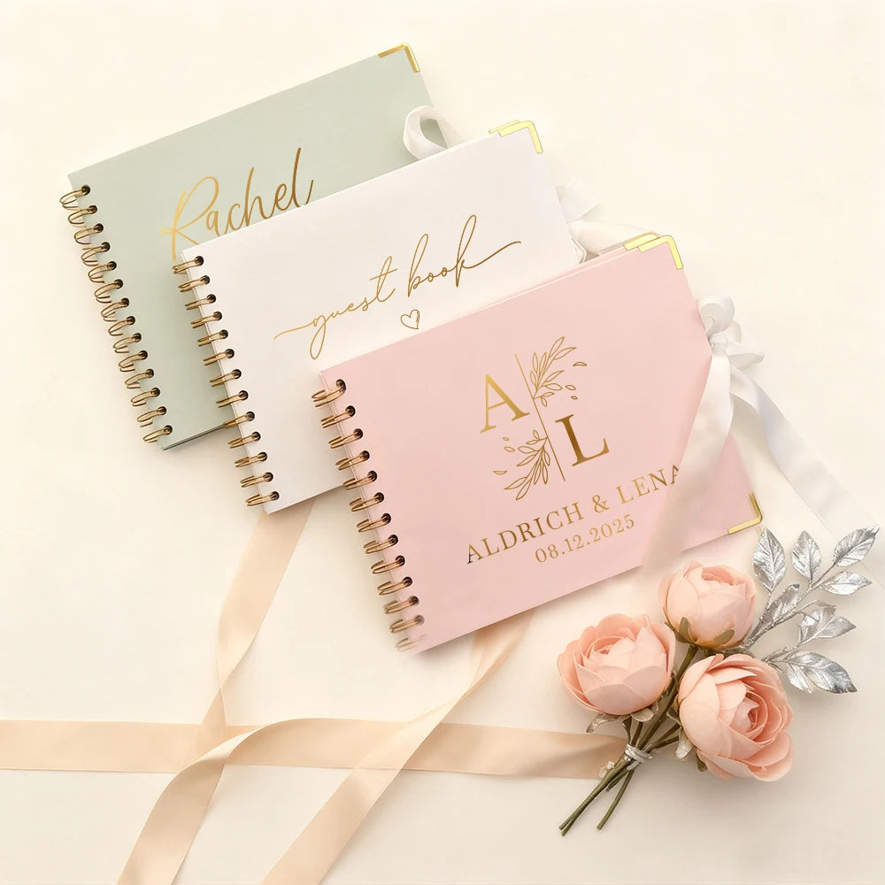 Livre d'Or Mariage Personnalisé Prénoms et Date