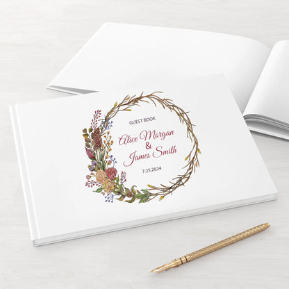 Livre d'Or Mariage Personnalisé 21 Décors au Choix