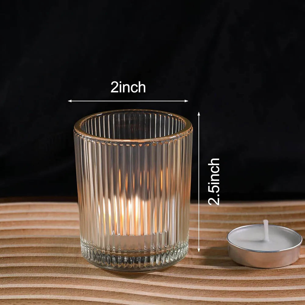 Photophores Mariage Verre Strié