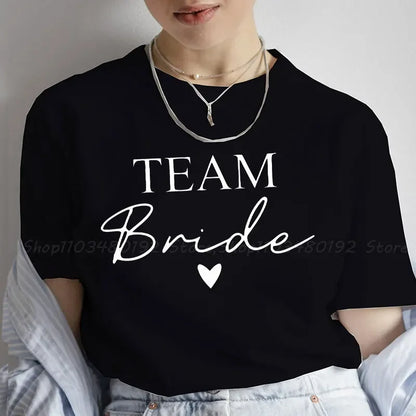 T-shirt Team Bride Cœur Minimaliste